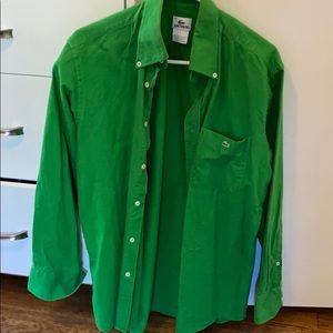 Green Lacoste button up